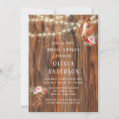 Invitation Barne Wood Lights Boots Horloges Fête des mariées (Devant)