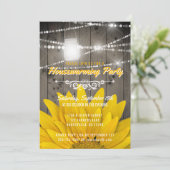 Invitation Barnwood allume la pendaison de crémaillère de (Debout devant)