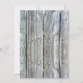 Invitation Barnwood bois grain écorce rustique (Dos)