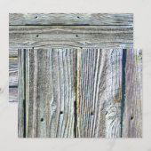 Invitation Barnwood bois grain écorce rustique (Devant / Derrière)