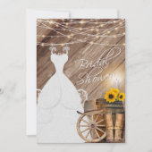 Invitation Barnwood Country Fête des mariées (Devant)