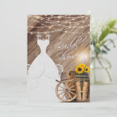 Invitation Barnwood Country Fête des mariées (Debout devant)