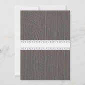 Invitation Barnwood et dentelle inspirés avec le mariage (Dos)