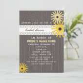 Invitation Barnwood et dentelle ont inspiré la Fête de la (Debout devant)