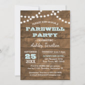 Invitation Barnwood Lights Aqua Farewell Party (Devant)