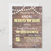 Invitation Barnwood Lights Fête des mariées jaune (Devant)