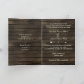 Invitation Barnwood, Mariage rustique florissant invite (Intérieur)