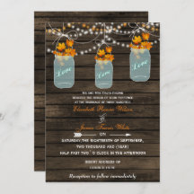 Barnwood, Rustique mariage de automne de bocal de 