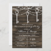 Invitation Barnwood touches vintages rustique ménage invitati (Devant)