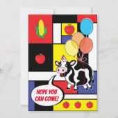 Invitation Barnyard Animaux fête d'anniversaire (Dos)