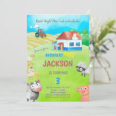 Invitation Barnyard Animaux Party pour garçons (Debout devant)