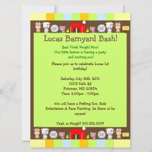 Invitation Barnyard Bash