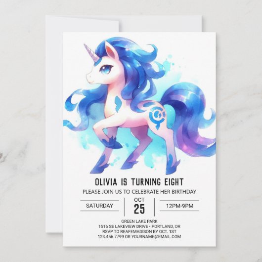 Invitation Barnyard Editable Horse Anniversaire (Devant)