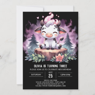 Invitation Barnyard Enfants Vache Anniversaire