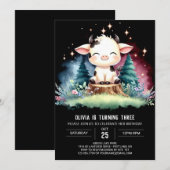 Invitation Barnyard Kids Cow Anniversaire (Devant / Derrière)