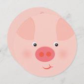 Invitation Barnyard Piggy (Devant / Derrière)