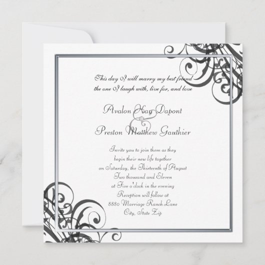 Invitation baroque à défiler (Dos)