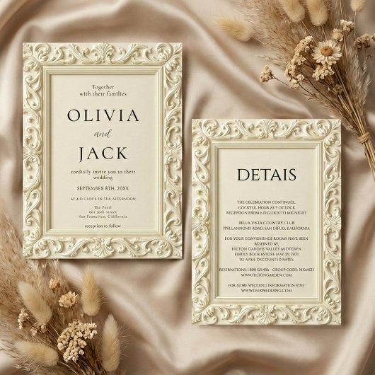 Invitation Baroque Elegance Wedding Frame Wedding