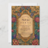 Invitation Baroque Floral Mardi Gras Masquerade (Devant)