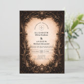 Invitation Baroque Gothic Frame Wedding (Debout devant)