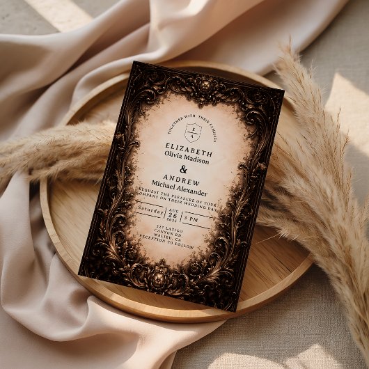 Invitation Baroque Gothic Frame Wedding