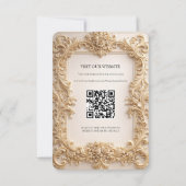Invitation Baroque QR Code Details Wedding Enclosure Card (Dos)