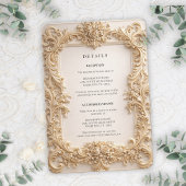Invitation Baroque QR Code Details Wedding Enclosure Card