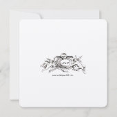 Invitation Baroque Rococo 1772 Couleur Floral Cartouche Maria (Dos)