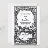 Invitation Baroque Rococo Cherubs Floral Mariage Frontière de (Devant)