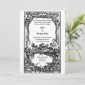 Invitation Baroque Rococo Cherubs Floral Mariage Frontière de (Debout devant)
