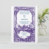 Invitation Baroque Rococo Cherubs Floral Mariage Frontière de (Debout devant)