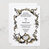 Invitation Baroque Rococo Rocaille 18th Century Frame Border (Devant / Derrière)