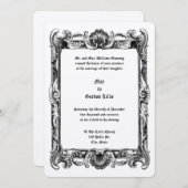 Invitation Baroque Rococo Rocaille Frame Mariage (Devant / Derrière)