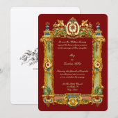 Invitation Baroque Rococo Rocaille Griffins Frame Wedding (Devant / Derrière)