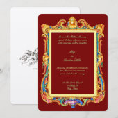 Invitation Baroque Rococo Rocaille Louis XV Frame Wedding (Devant / Derrière)