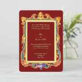 Invitation Baroque Rococo Rocaille Louis XV Frame Wedding (Debout devant)