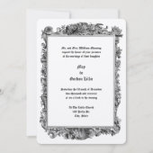 Invitation Baroque Rococo Rocaille Seashell Frame Mariage (Devant)