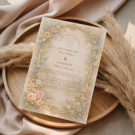 Invitation Baroque Rose Garden Wedding