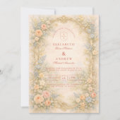 Invitation Baroque Rose Garden Wedding (Devant)