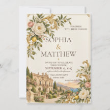 Baroque sicilien | Mariage Crème et Or Antique