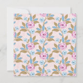 Invitation Baroque Versaille Marie Antoinette Floral Pastel (Dos)