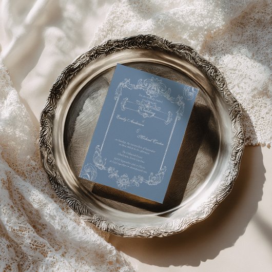 Invitation Baroque Vintage Damask Wedding