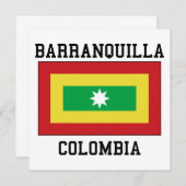 Invitation Barranquilla, Colombie (Devant / Derrière)