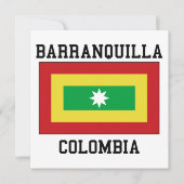 Invitation Barranquilla, Colombie (Devant)
