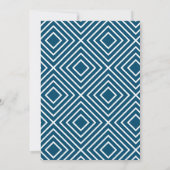 Invitation BARRE BOLD MITZVAH angle moderne simple marine bla (Dos)