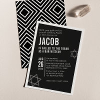 BARRE BOLD MITZVAH simple angle moderne noir blanc