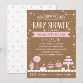 Invitation Barre de bonbons | Baby shower (Devant / Derrière)
