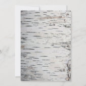 Invitation Barre de bouleau Rustique Pays Partie d'engagement (Dos)