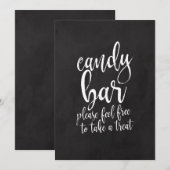 Invitation Barre de chocolat Panneau de mariage sur tableau c (Devant / Derrière)