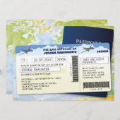 Invitation Barre de documents de voyage ou Bat mitzvah (Devant / Derrière)